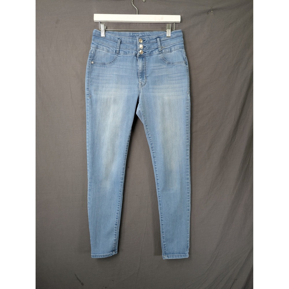 Angels Forever Young Womens Skinny Jeans Light Wash High Rise Size 12